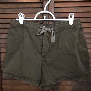 J Crew Army Green Shorts with Tie